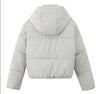 White Cozy Puffer Jacket with Hood