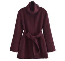  Chic Belted High-Neck Coat