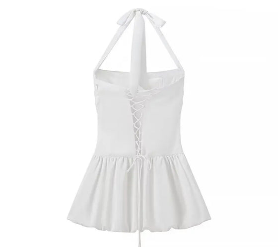 white dress globe coquette