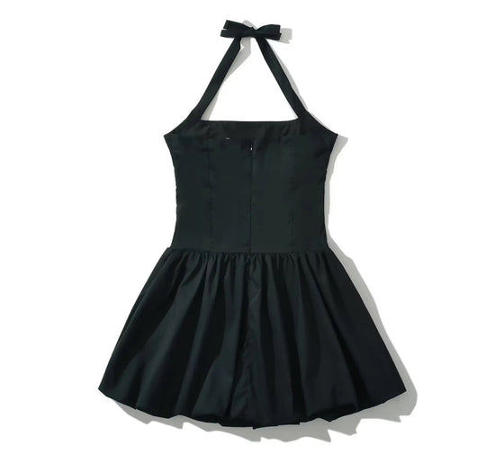 Girly black coquette dress