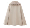 chic and elegant beige cape-style coat