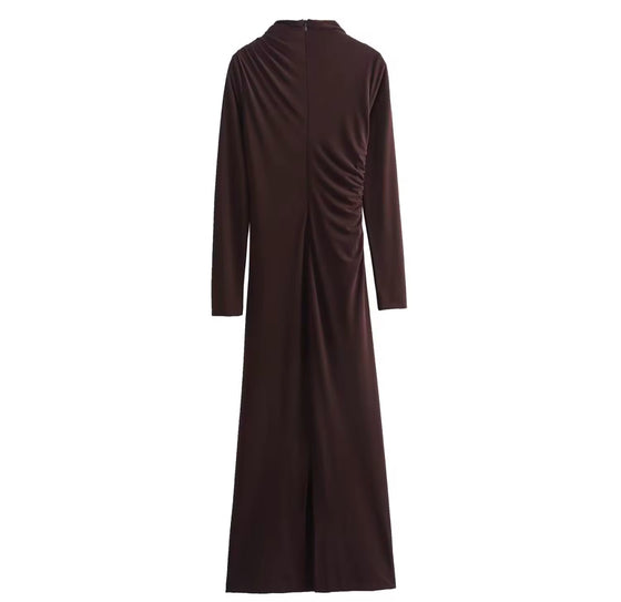 Brown chocolate maxi dress