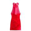 red rose mini dress
