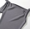 Coquette gray top