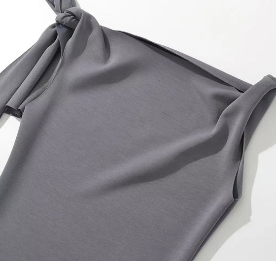 Coquette gray top