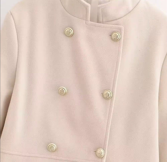 Nude cream coat sophisticated