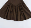 Brown mini globe dress