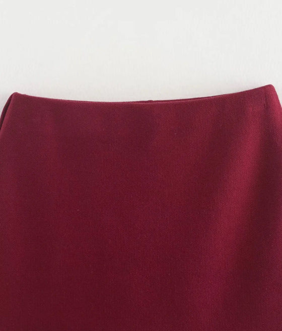 Burgandy skirt