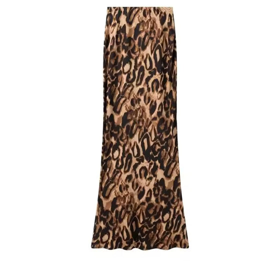 Wild Essence: Leopard Print Maxi Skirt