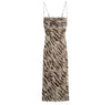 Animal print midi dress