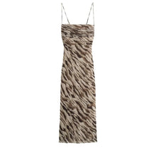  Animal print midi dress