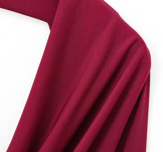 Crimson Drape Dress burgundy Macy dress