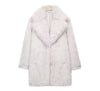 White Elegant White Faux Fur Coat