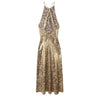 cheeta dress gold