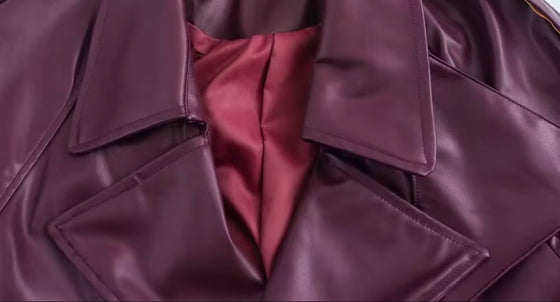 Crimson Luxe  Leather burgundy