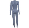 Jump suit blue grey