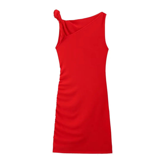 Red viral mini dress