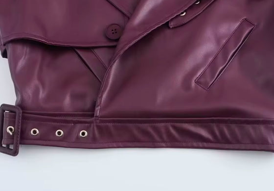 Crimson Luxe  Leather burgundy