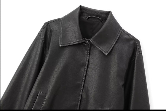 Black jacket leather