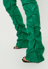 Free gift Green scrunch pants leather