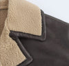 Oversized Shearling-Lined Aviator Jacket