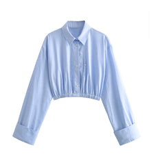  Baby blue casual camiset