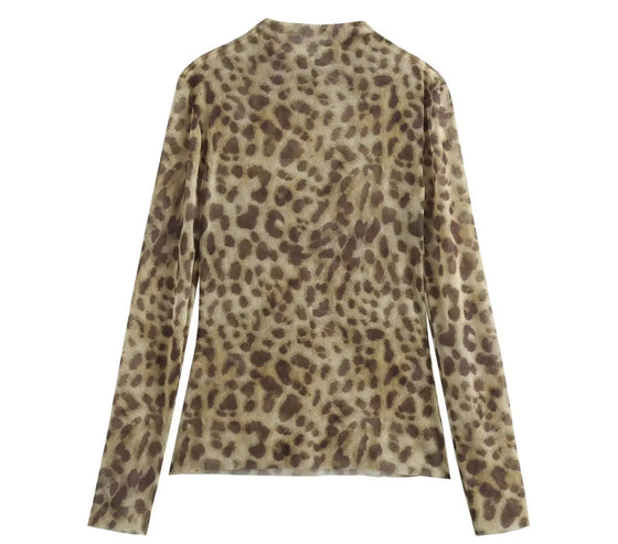 Trasparente tops leopar black color