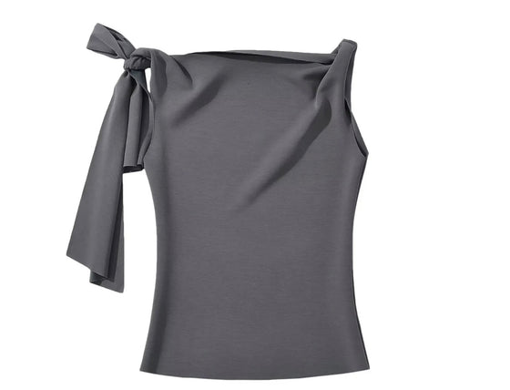 Coquette gray top
