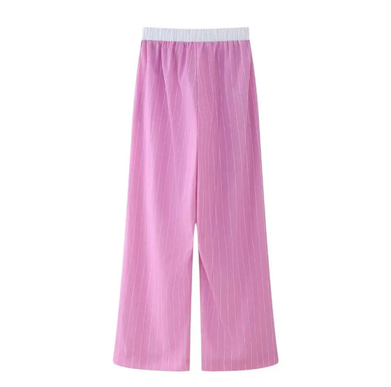 Pink casual relex pants