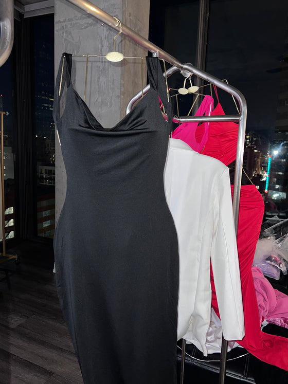Black coquette maxi  dress