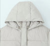 White Cozy Puffer Jacket with Hood