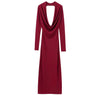 Crimson Drape Dress burgundy Macy dress