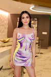 Purple Body Figure Dress